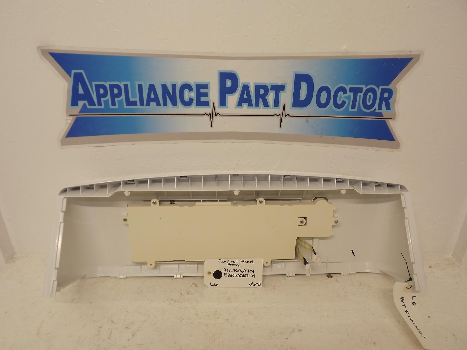 LG Washer AGL72929701 EBR62267104 Control Panel Assy Used LG Washer AGL72929701 EBR62267104 Control Panel Assy Used